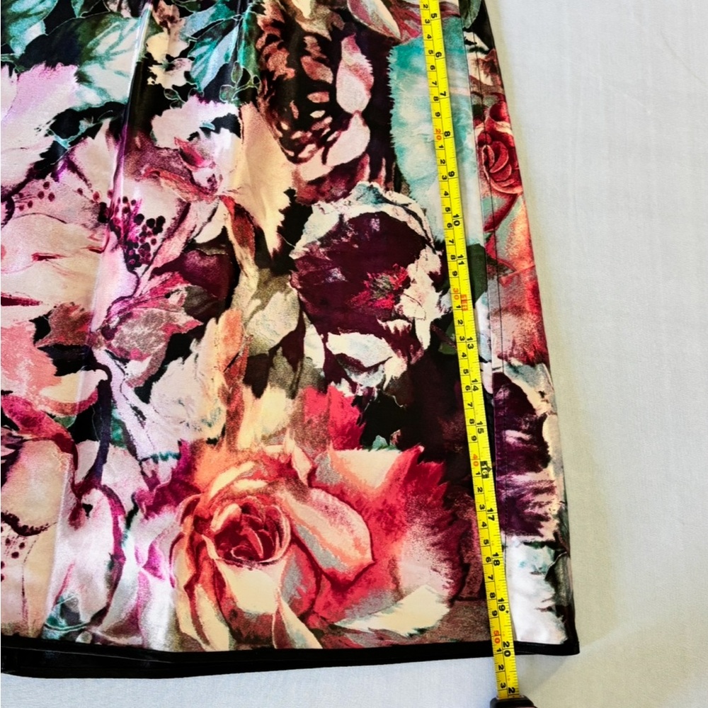 Laundry By Shelli Segal Pink and Black Floral Midi Dress - Picture 9 of 16